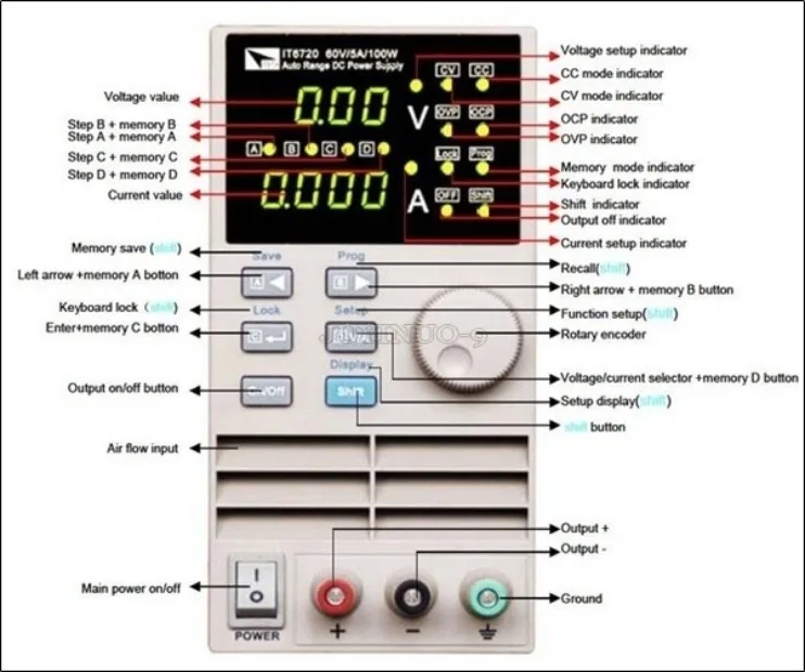 1PC Nova Fonte de Alimentação  - Programmable Dc Power Supply 60V 5A avaliação e preço