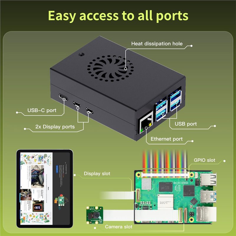 T23C – Kit de Início Irasptek  - Raspberry Pi 5 8Gb Kit avaliação e preço