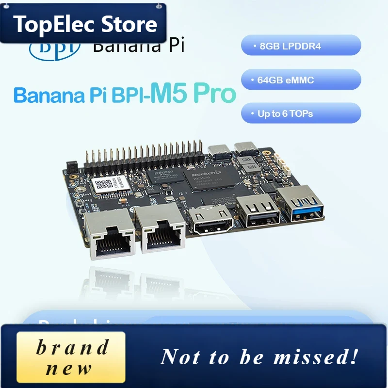 Placa de Desenvolvimento TopEl - Banana Pi Bpi-M5 avaliação e preço